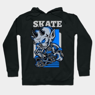 Devil on Skate / Skater / Skateboarding Fan / Streetwear Hoodie